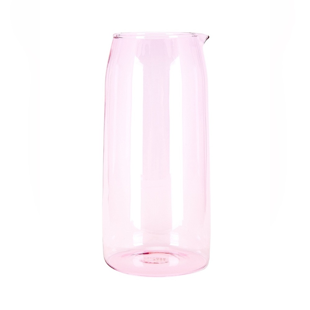 Chic Pink Glass Pitcher